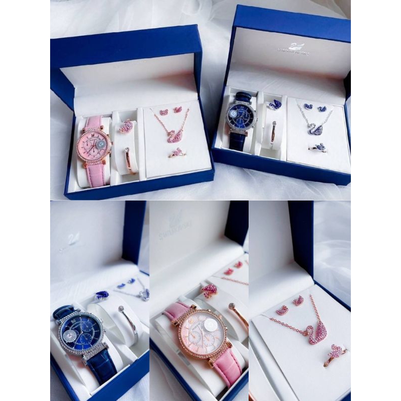 พร้อมส่งในไทย set นาฬิกา + เครื่องประดับ swa** "พร้อมกล่อง