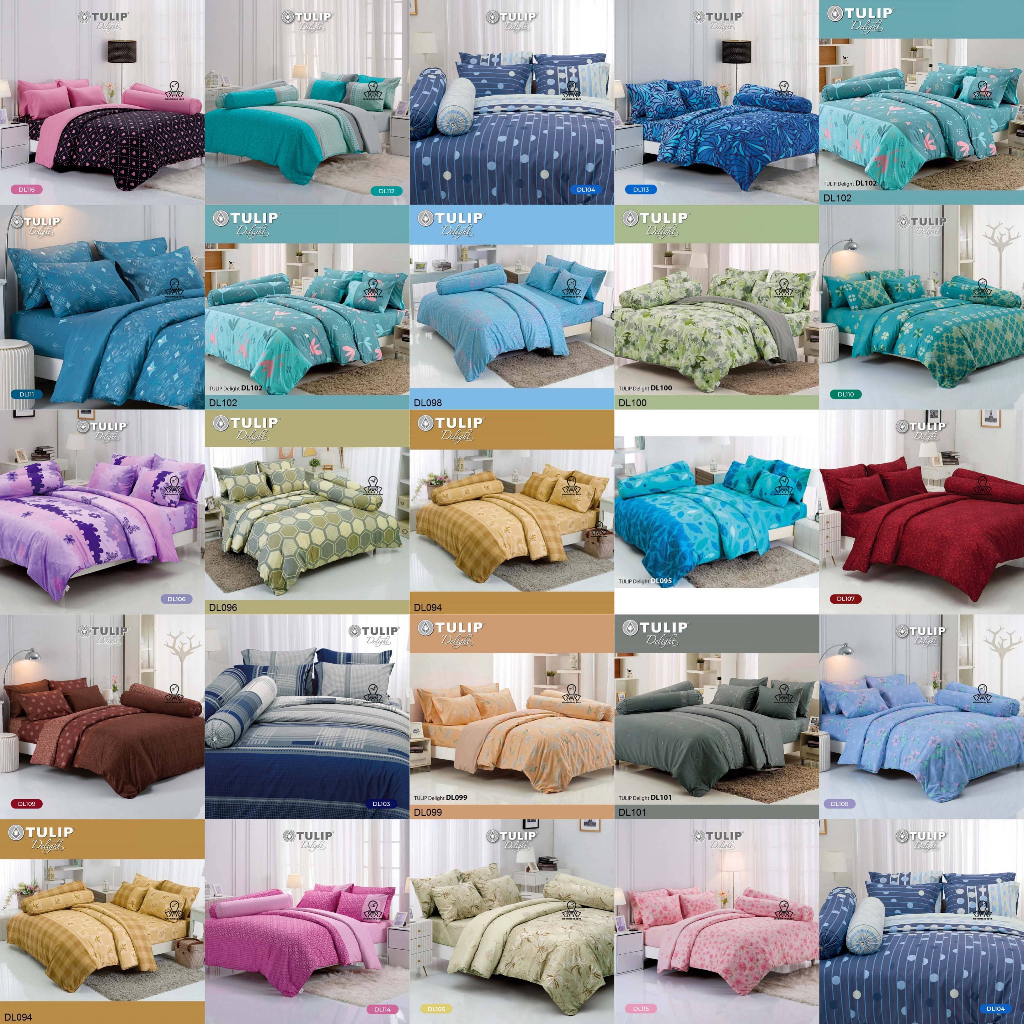 Tulip Delight ชุดผ้าปูที่นอน 3.5/5/6 ฟุต (ไม่รวมผ้านวม) พิมพ์ลาย Printed Collection P.2 DL094-DL116