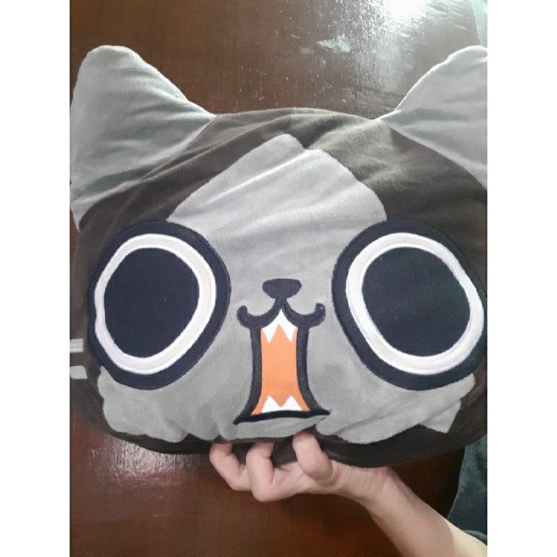 ตุ๊กตา หมอนแมว Monster Hunter Airou Solid Face Cution Melaleu