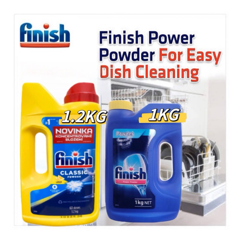 Finish ล้างจาน power powder ฟินิช​ ผงล้างจาน​สำหรับเครื่องล้างจาน dishwasher Sparkle นำเข้าแท้​100%