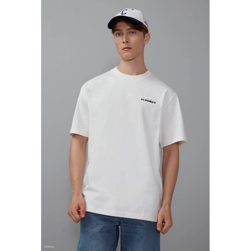 🔥🔥NEW ♥️♥️SALE เสื้อยืด CC-OO คอกลมผู้ชาย สีขาว micky ของแท้ 💯% 🔥🔥
