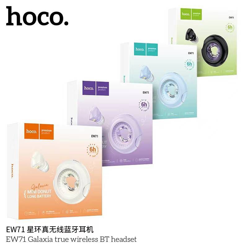 Hoco EW71 Galalaxia TWS ชุดหูฟังบลูทูธไร้สาย True Bluetooth 5.4 หูฟังพร้อมไมโครโฟนหูฟังสำหรับ iOS & Android Universal