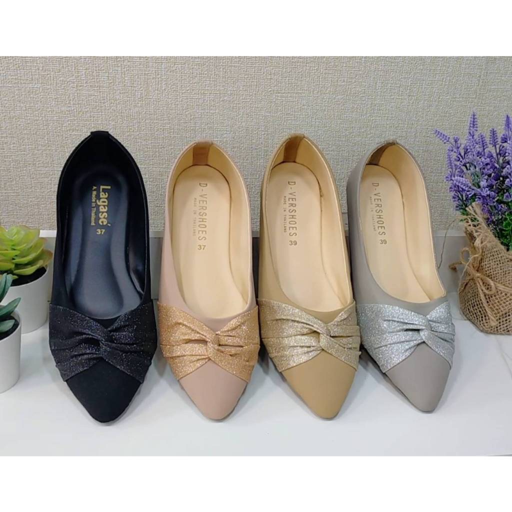 SS888 : คัชชูหัวแหลมโบว์บิด 🌟