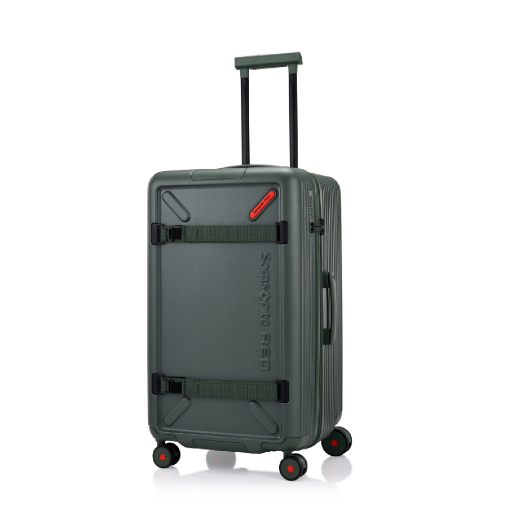SAMSONITE  RED กระเป๋าเดินทางล้อลากทรงTRUNK รุ่น TOIIS XP ขนาด 27 นิ้ว HARDSIDE SPINNER 74/27 EXP