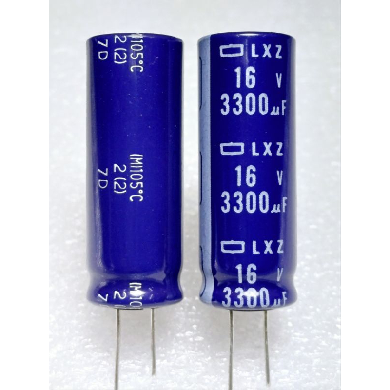 Nippon Chemi-Con LXZ 3300uf 16v capacitor ตัวเก็บประจุ คาปาซิเตอร์ ขนาด 12.5×35 mm