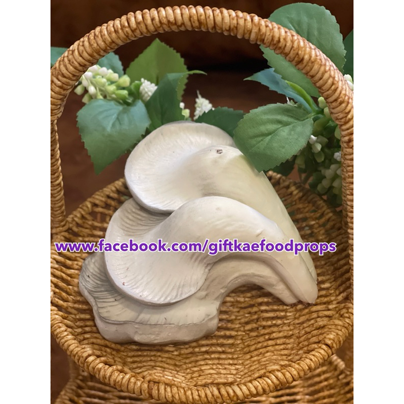 เห็ดนางฟ้าปลอม โมเดลเห็ดนางฟ้า (3 ใบ) วัสดุผลิตจากยาง จับแล้วนิ่ม - รูปที่ 2