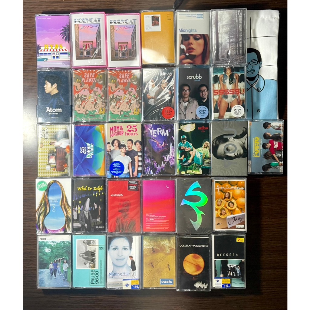 เทปเพลงไทย สากล เทปคาสเซ็ท cassette tape: Hybs, Polycat, Blackbeans, Taylor swift, Safeplanet, Scrub