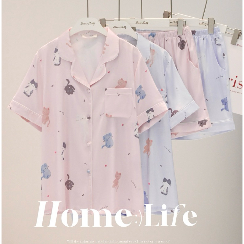 ชุดนอนผ้า Silk Satin พรีเมี่ยม (แบรนด์ Diane Sally)