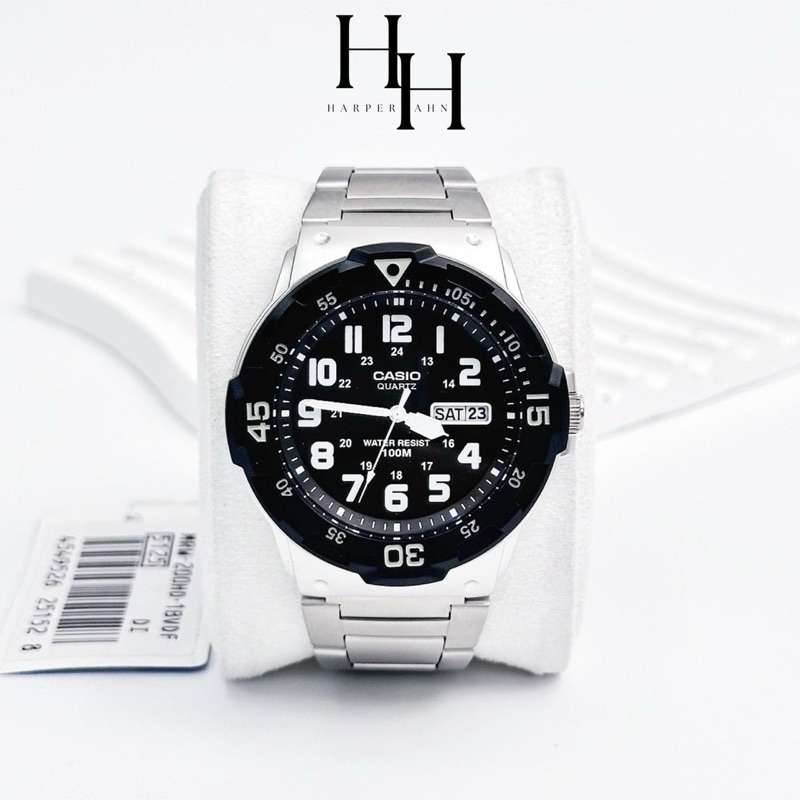 [แท้ศูนย์ไทย-ผ่อน0%] CASIO MRW-200HD-1BV (44.6mm)กันน้ำ 10 ATM ประกันศูนย์ CMG 1 ปี