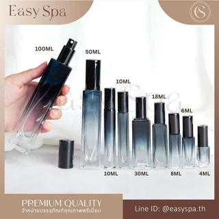 ขวดน้ำหอม รีฟิล วัสดุแก้วหนา ฝาสเปรย์อลูมีเนียม 3ml 5ml 8ml 10ml 15ml 18ml 20ml 30ml 50ml 100ml ลูซี่เหลี่ยม ขวด Lucy