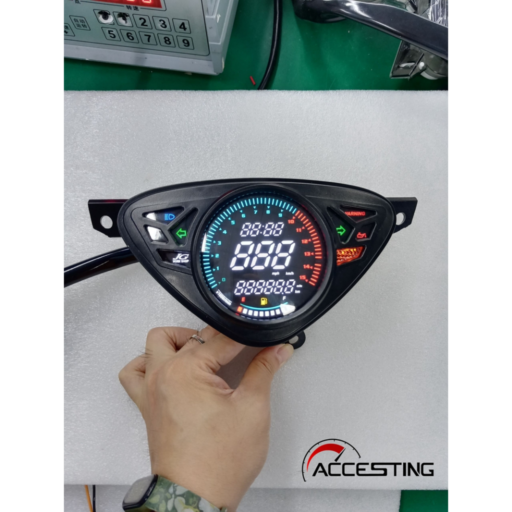ใหม่ LCD รถจักรยานยนต์ LED Speedometer เครื่องวัดระยะทางดิจิตอลจักรยานเมตรสำหรับ Mio 100 MIO SPORTY