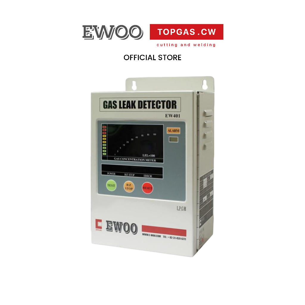 เครื่องเตือนแก๊สรั่ว Gas Leak Detector (Explosion-Proof) EWOO รุ่น EW-401 ❘ topgascw