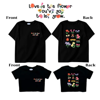 resign.studio - เสื้อ crop/oversize ลาย Love is the flower💐🌷