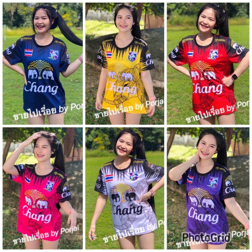 เสื้อกีฬา คอกลม ใส่ได้ทั้ง ชาย-หญิง พิมพ์ลาย ทั้งตัว