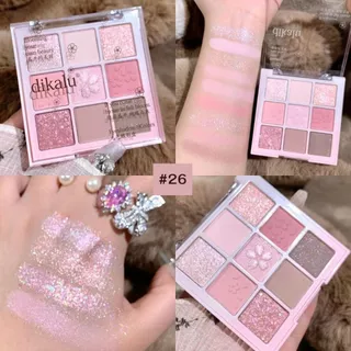 DIKALU COCO VENUS (DKL901) อายแชโดว์พาเลททาตา 9 สี โทนสีชมพูพีช นู้ด เนื้อดินน้ำมัน แมท ใยไหม ประกายชิมเมอร์ ติดทนกันน้ำ