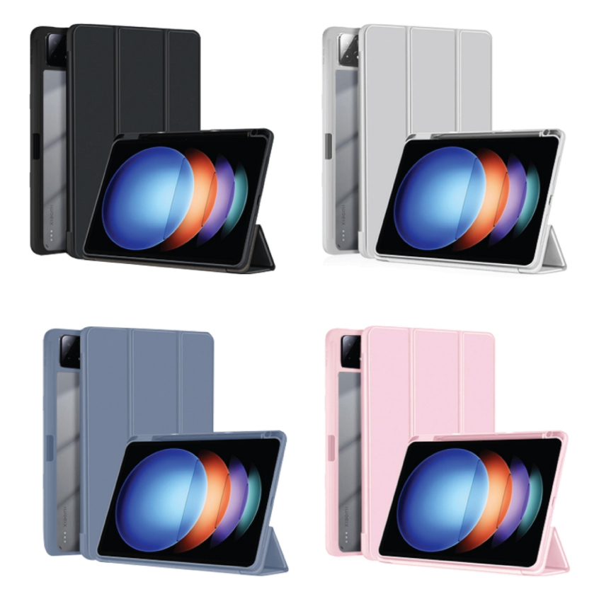เคสฝาพับ หลังใส หมุนได้ เก็บปากกาได้ เสี่ยวมี่ แพด6เอส โปร  Smart Slim Stand Case For Xiaomi Pad 6s Pro (12.4)