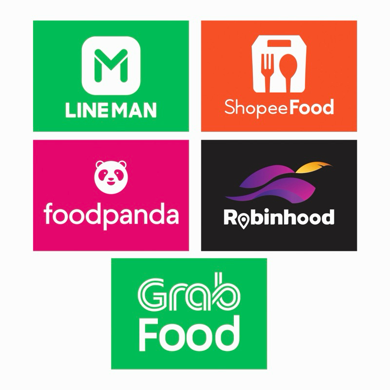 ป้ายเดลิเวอรี่ ป้ายแอปส่งอาหาร แอพเดริเวอรี่  ป้ายไวนิล พร้อมส่ง แก้ไขแบบฟรี