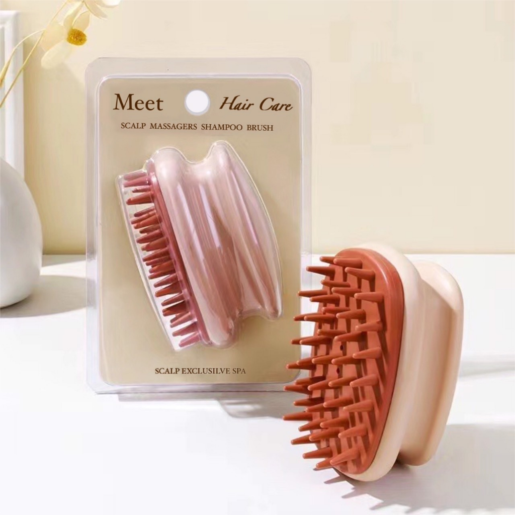 Massage Shampoo Hair brush แปรงนวดหนังศีรษะ ช่วยทำความสะอาดระหว่างสระผม ถนอมหนังศรีษะ ช่วยขจัดรังแค