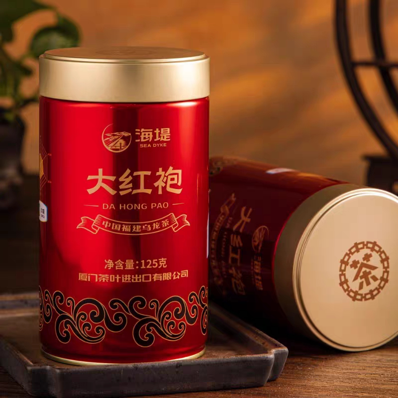 ชาอู่หลง ต้าหงเผา Sea Dyke - Hai Di 海堤 | Da Hong Pao 大红袍 กระป๋องแดง AT103A 125 กรัม