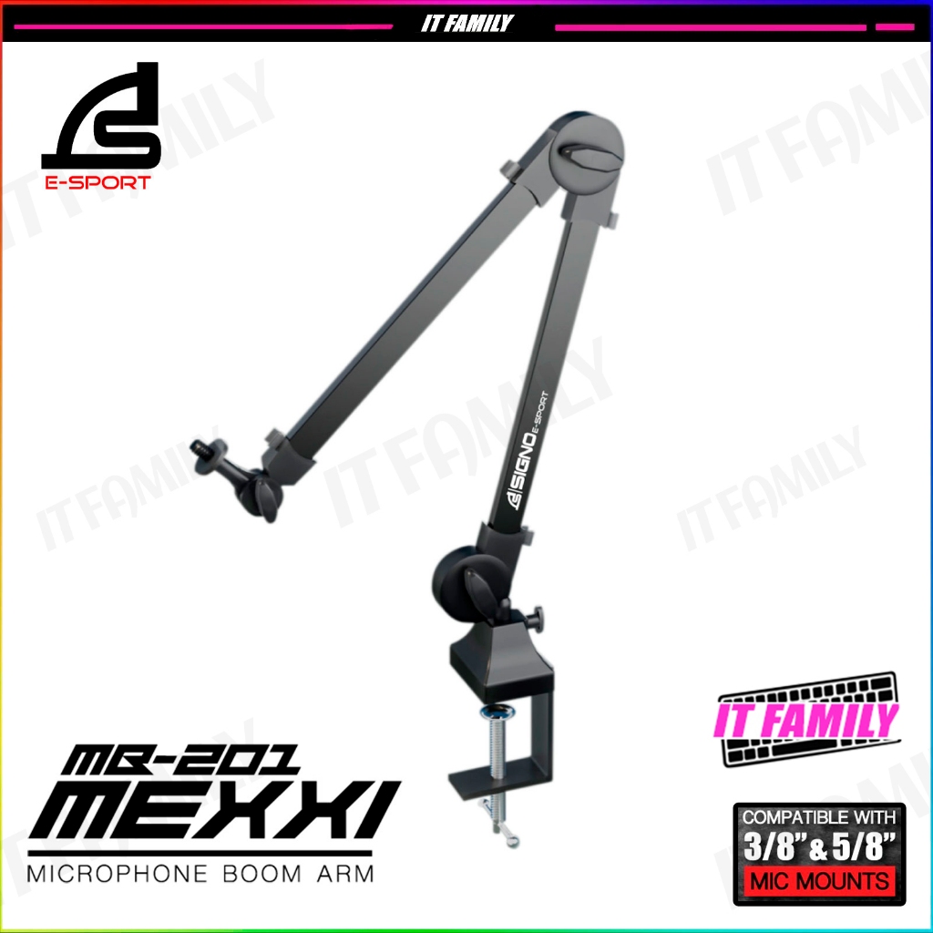 SIGNO MEXX MB-201 ขาตั้งไมค์ ขาตั้งไมโครโฟน ขาตั้งสำหรับไมโครโฟน  E-Sport Microphone Boom Arm