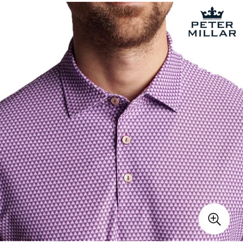 เสื้อโปโลเสื้อกีฬากอล์ฟ PETER MILLAR ผ้ายืดหยุ่นใส่สบายของแท้Outlet - รูปที่ 2
