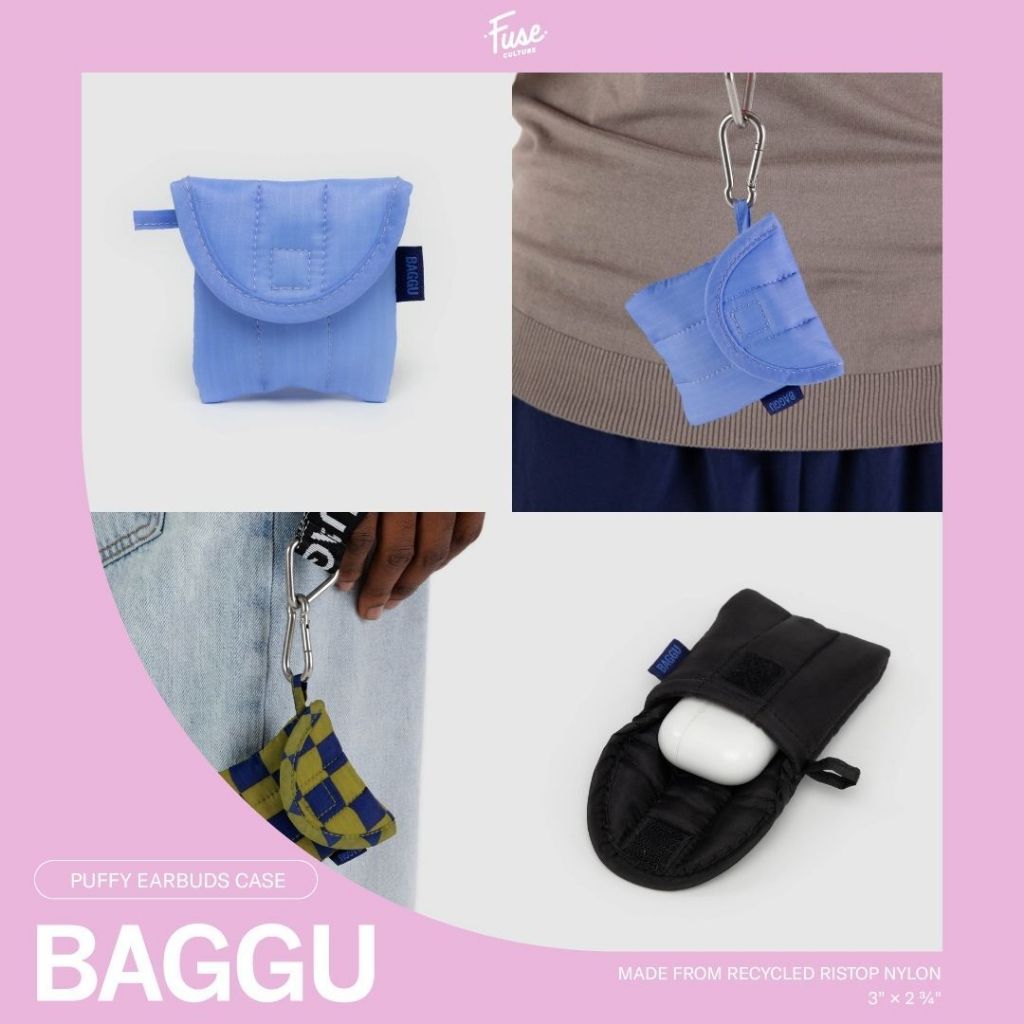 พร้อมส่ง BAGGU Puffy Earbuds Case กระเป๋าใส่หูฟังไร้สาย เคสใส่แอร์พอต เคสใส่หูฟัง