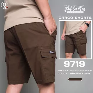 GOODWIN - 9719 CARGO SHORTS กางเกงขาสั้นผู้ชาย เอวยืด คาร์โก้ ผ้าคอตต้อน