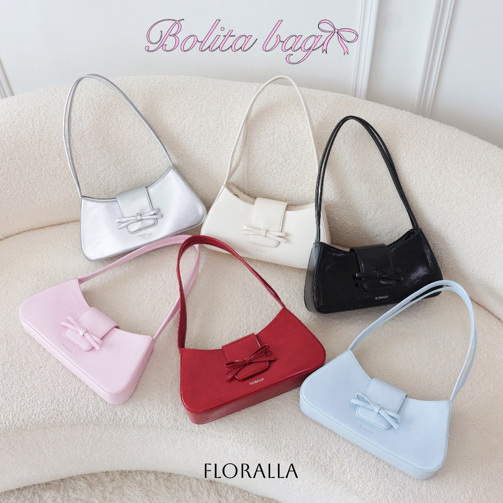 FLORALLA - Bolita bag กระเป๋าสะพายข้าง 6 สี กระเป๋าโบว์