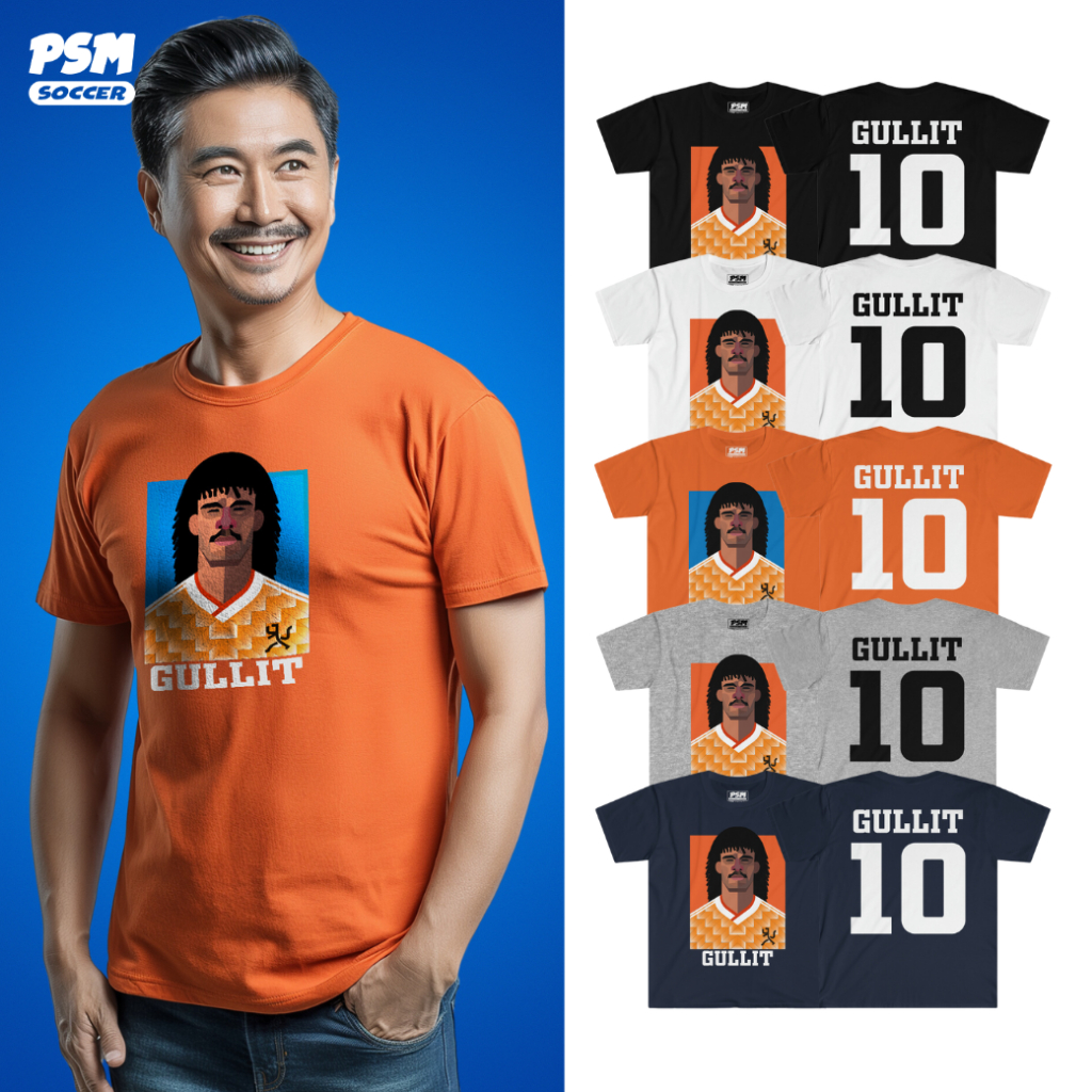 PSM เสื้อยืดลายนักฟุตบอล ลาย R.Gullit