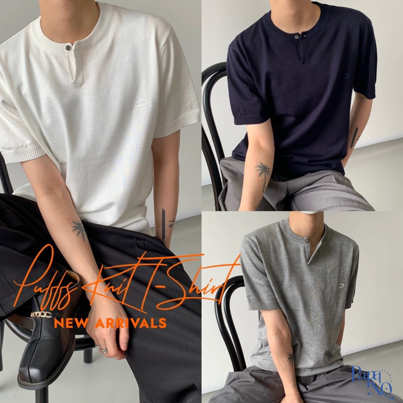 PAPA.XQ PUFFS KNIT T-SHIRT🔥