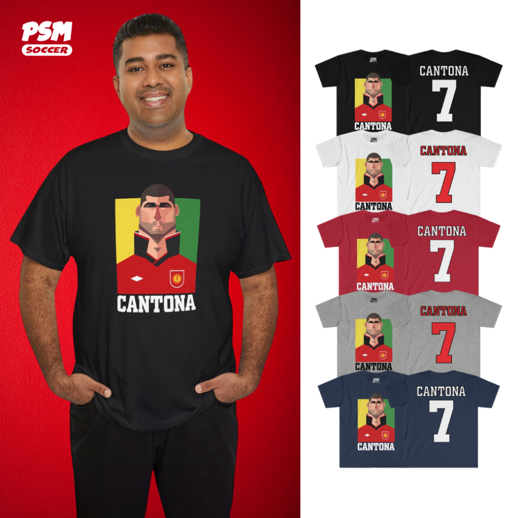 PSM เสื้อยืดลายนักฟุตบอล เอริก คันโตน่า ปีศาจแดง