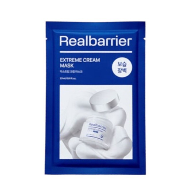 Real Barrier extreme cream mask เรียล แบริเออร์ เอ็กซ์ตรีม ครีม มาส์ก แผ่นมาส์ก 1 แผ่น แพคเกจใหม่