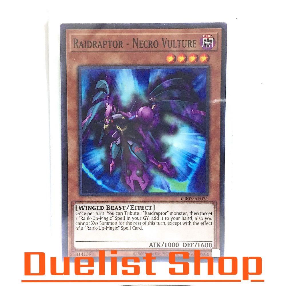 Raidraptor - Necro Vulture (N) Monster Dark Level4 [Winged Beast/Effect] ชุด CR03-AE031 การ์ดยูกิโอ 