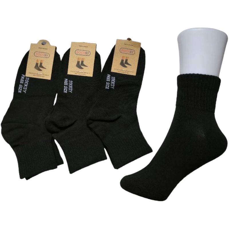 ถุงเท้าข้อกลาง Socksy รุ่น RC ขนาดฟรีไซส์ เนื้อผ้าหนานุ่ม ใส่สบาย ส่งไว แพ็ค5/10คู่ พร้อมส่ง