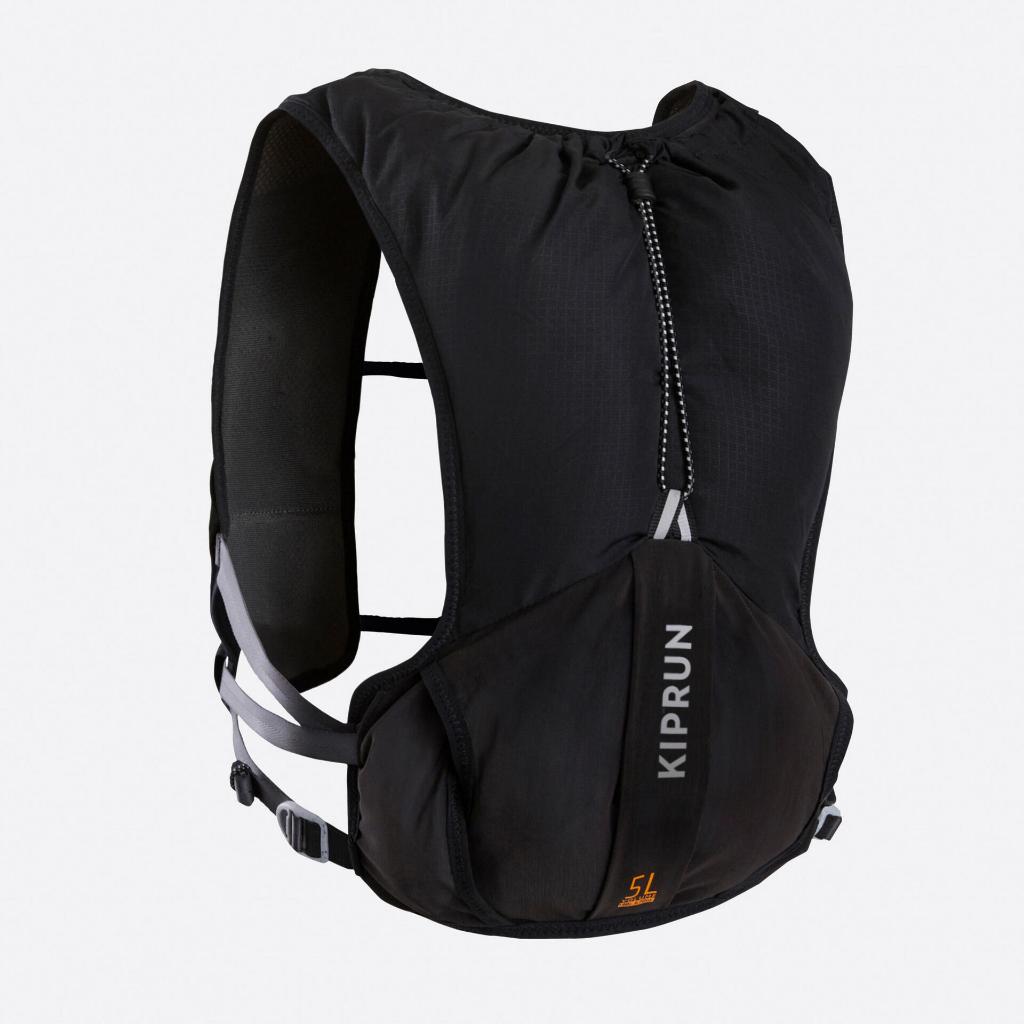 เป้วิ่ง เป้วิ่งเทรล 5 ลิตร สีดำ 5L TRAIL RUNNING BAG BLACK SOLD WITH 1L WATER BLADDER KIPRUN