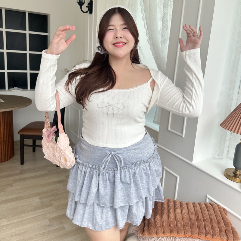 Ray Skirt กระโปรงระบาย สาวอวบ - clarine_bkk