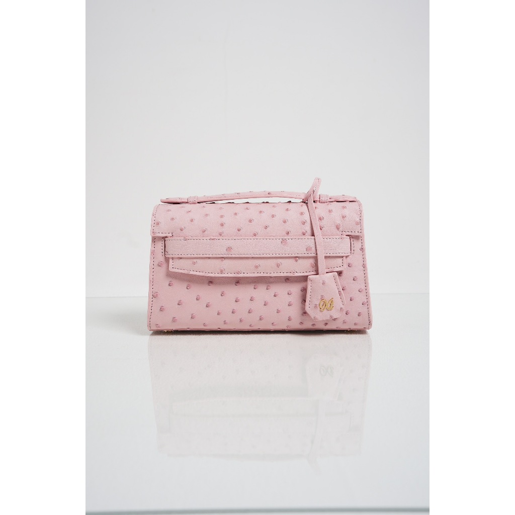XOTIQUE Clutch Ostrich Pink  Bag