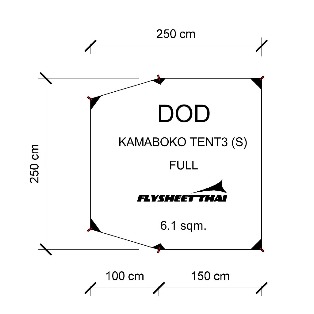 กราวชีท DOD Kamaboko (ROOM) TENT3 S