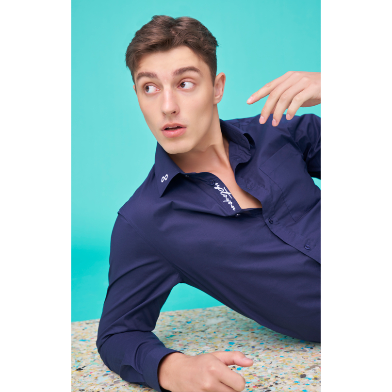 UPTOYOU navy shirt+collagen fiber