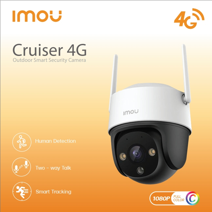 (Cruiser 4G 2MP) กล้องวงจรปิดใส่ซิม 4G IMOU Cruiser 4G 2MP Connection Camera 1080P H.265 Smart Color