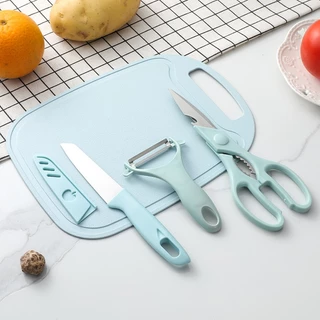 มีดผลไม้ Home KITCHEN MINI Peeling มีดกรรไกรครัวชุดสับบอร์ด