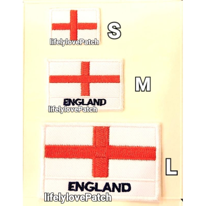 อาร์มธงชาติอังกฤษ 🇹🇭 สินค้าไทย งานตรงปก 📛 สินค้าพร้อมส่ง ธงชาติEngland ธงยุโรป Iron patch ตัวรีดติดเ