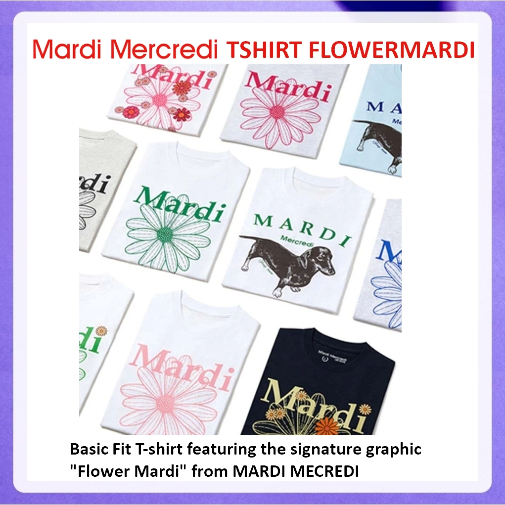 ซื้อ Mardi Mercredi Tshirt Flowermardi (Flowermardi Gradation Blossom, Belle De Jour, Univ, Ddanji, BIJOU, Ring with Rock)