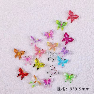 อะไหล่ผีเสื้อติดเล็บ ผีเสื้อคละสีเรืองแสง DIY หน้าเล็บได้ตามใจชอบ 50 ตัว/ห่อ สินค้าพร้อมส่ง🇹🇭