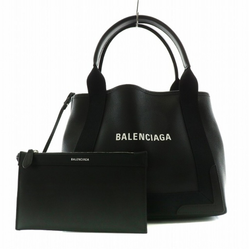 กระเป๋าถือ Balenciaga Navy Cabas S สีดํา 339933 ส่งตรงจากญี่ปุ่น มือสอง