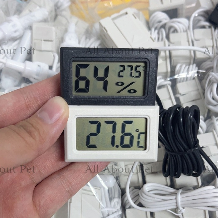 All About Pet เทอร์โมมิเตอร์ดิจิตอล พร้อมสายเซ็นเซอร์วัดอุณหภูมิ  ที่วัดอุณหภูมิ ที่วัดอุณหภูมิน้ำ ของเหลว อากาศ