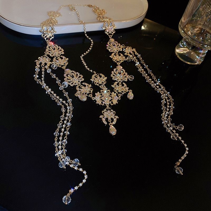 F5/5 HB-32ทอง พร้อมส่งในไทย สร้อยแต่งผมเจ้าสาว เจ้าหญิง สวยอลังการมากๆงานดี  สินค้าสต็อคในไทยพร้อมส่ง - รูปที่ 6