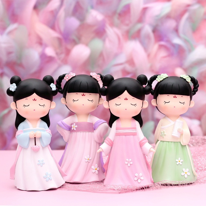 ตุ๊กตาจีนโบราณ ชุดHanfu ตุ๊กตาจิ๋ว จีนโบราณย้อนยุค