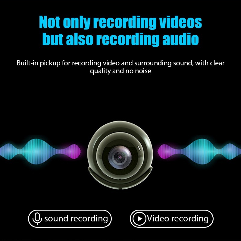 กล้องวิดีโอไร้สาย Mini HD 1080P พร้อมระบบตรวจจับการเคลื่อนไหวและความปลอดภัยด้วย WIFI การตรวจจับการมองเห็นตอนกลางคืน
