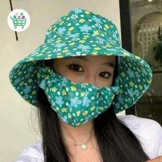 หมวกแก๊ป ป้องกันรังสียูวี หมวกกันแดด ป้องกันฝุ่น ระบายอากาศได้ดี ลายดอกไม้ แฟชั่นฤดูร้อน 2024